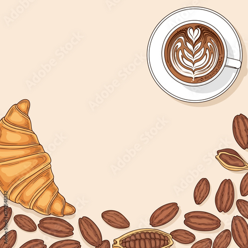 Coffee, Croissant, and Pecans