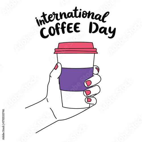 international coffee day - vector illustration