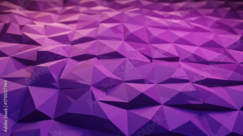 Abstract Violet Polygon Surface Reflective Geometric Design Texture Wallpaper