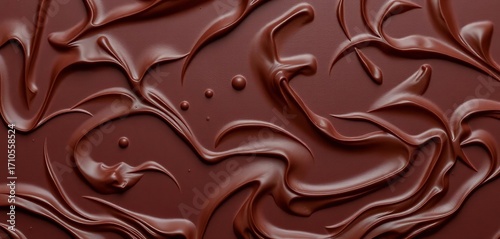 Dark chocolate background texture, rich cocoa swirls, brown background, design