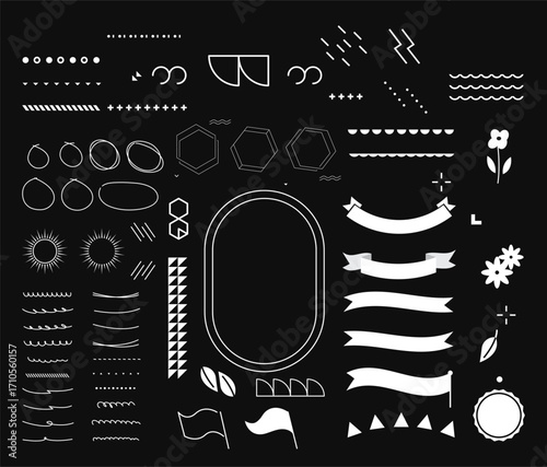 Heraldic Elements Set - Illustration