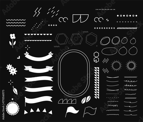 Heraldic Elements Set - Illustration