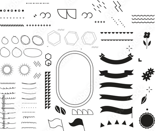 Heraldic Elements Set - Illustration