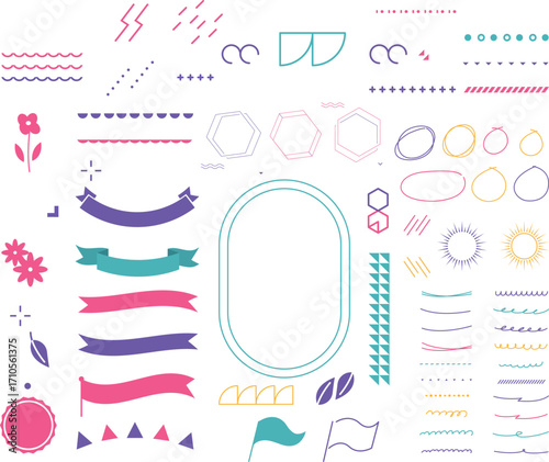 Heraldic Elements Set - Illustration