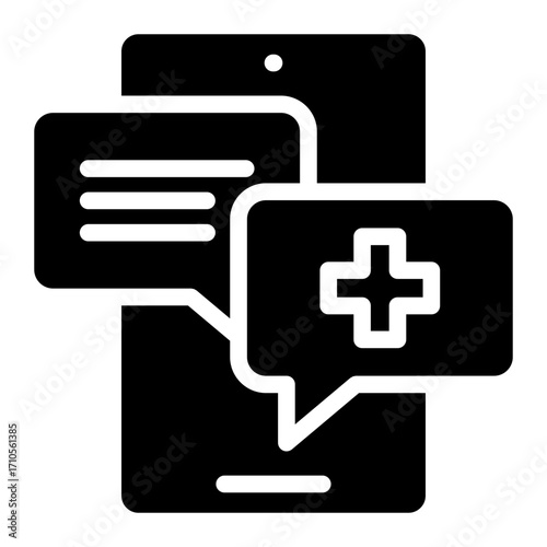 Medical icon glyph style vector illustration