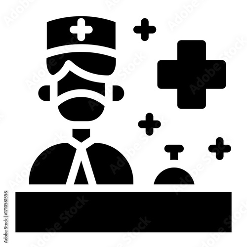 Medical advice icon glyph style vector illustration