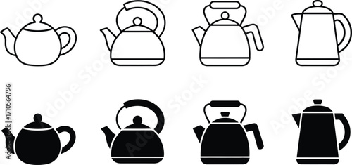 Diverse Teapot Collection A Visual Exploration of Kitchen Utensils