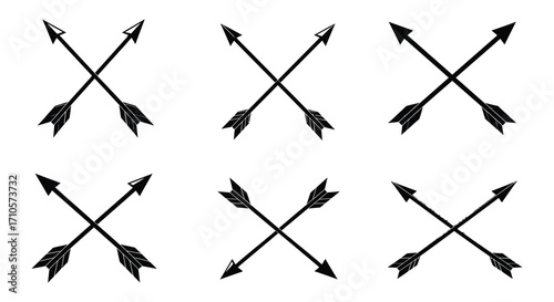 Black arrows forming intersecting x shapes in a repeating pattern