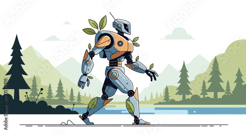 Biomechanical Robot Walking in Nature.