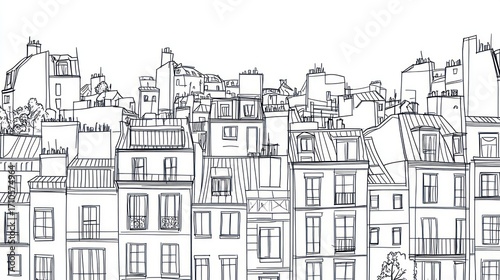 European cityscape drawing