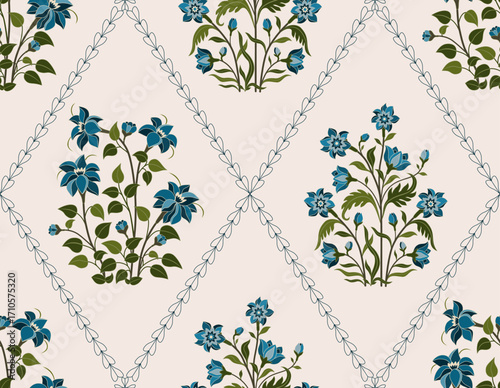 Vector Hand drawn colourful geometric flowers Motifs African boho paisley, seamless patterns with floral for fabric Ethnic Indian Pattern, textiles, clothing, wrapping paper, backdrop, banner.
