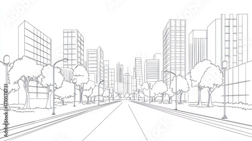Urban street outline design