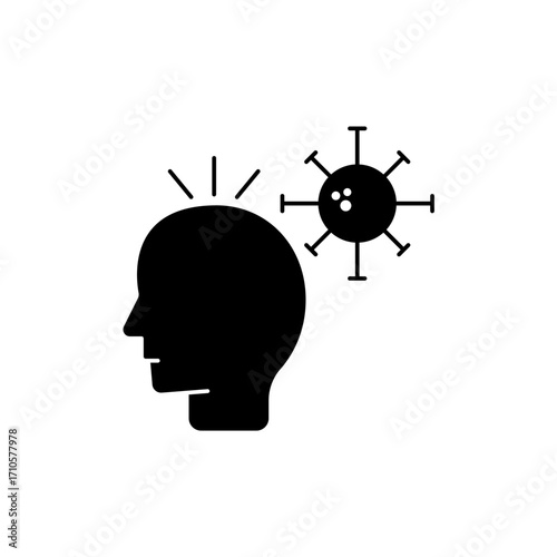 Illness icon outline editable stroke line drawing eps.