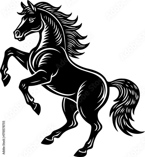 horse silhouette vector