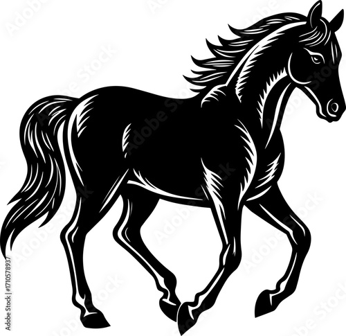 horse silhouette vector