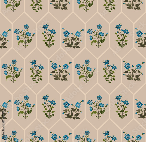 Vector Hand drawn colourful geometric flowers Motifs African boho paisley, seamless patterns with floral for fabric Ethnic Indian Pattern, textiles, clothing, wrapping paper, backdrop, banner.
