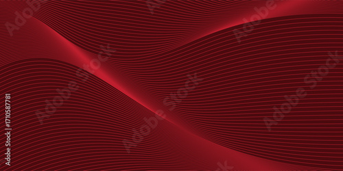 Contemporary technology cover design set. Luxury background with red line pattern (guilloche curves). Premium vector tech backdrop for business layout, digital certificate, formal brochure template