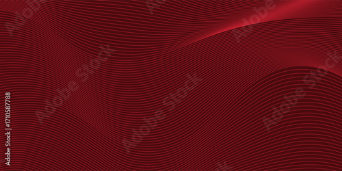 Contemporary technology cover design set. Luxury background with red line pattern (guilloche curves). Premium vector tech backdrop for business layout, digital certificate, formal brochure template