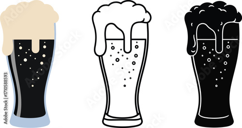 Find the best stout beer vector illustration and clip art