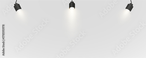Spotlight, vector light set png, walls, studio light, different colors and shades of realistic light for design, advertising, banner, poster. Light rays and light effect	
