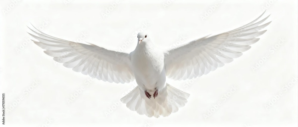 Obraz premium White dove in flight
