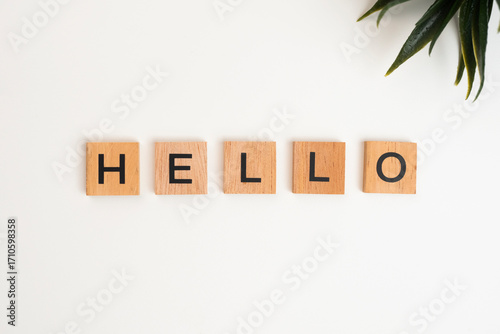 Wooden block tiles with the letters 