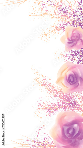 Rose and Baby Breath for Wallpaper or Story.eps