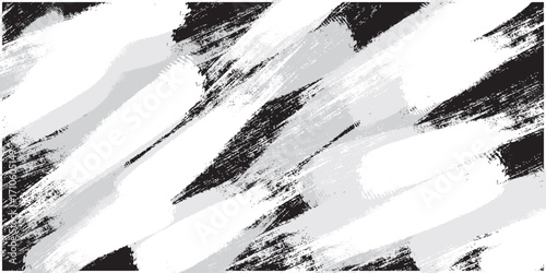 Abstract Black and White Brush Stroke Texture: Dynamic Diagonal Streaks.