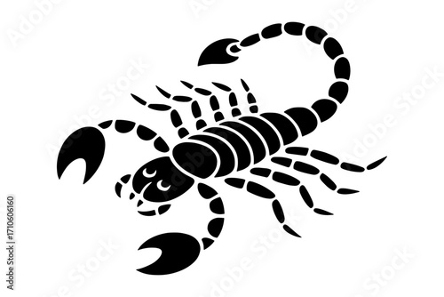  scorpion with detailed body silhouette 