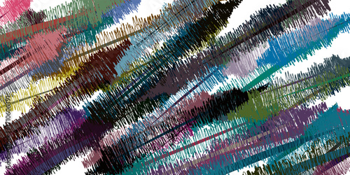 Vibrant Textured Abstract Brushstrokes Pattern Dynamic Colorful Artistic Design.