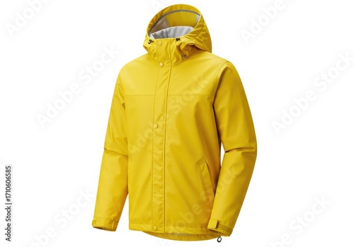 a rain jacket waterproof shell bright yellow hood