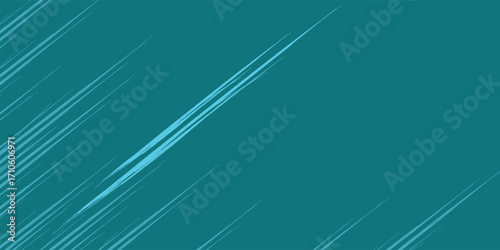 Abstract Teal Background with Diagonal Light Blue Streaks.