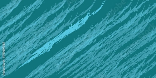 Abstract Teal Textured Surface with Diagonal Lines.