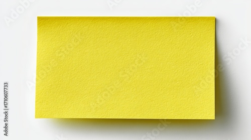 Blank yellow sticky note against white background