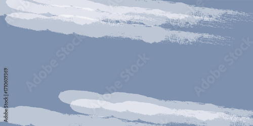 Stylized Sky with Clouds: Soft Blue and White Hues.