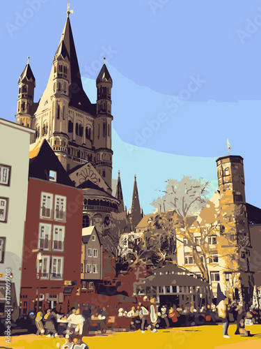 st martin cathedral in cologne, germany