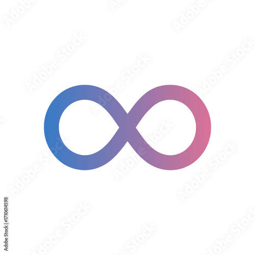 Elegant infinity symbol with modern gradient, representing endless possibilities and eternal connection
