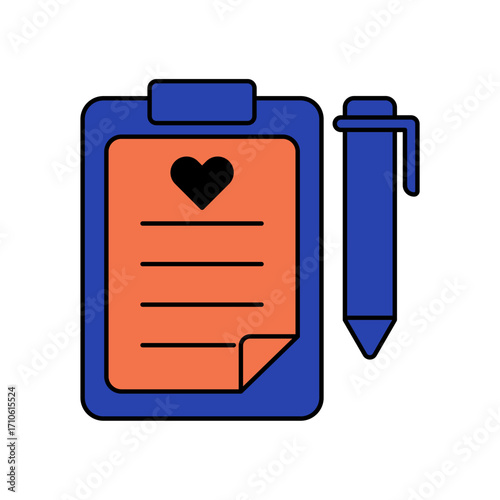 Healthcare Report icon outline editable stroke line drawing eps.