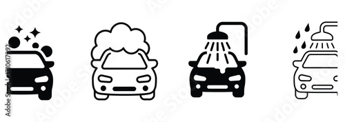 WebDiscover the joy of clean with these car wash icons showcasing sparkling, foamy, and refreshing washes, perfect for automotive services, detailing businesses, and promoting a spotless ride