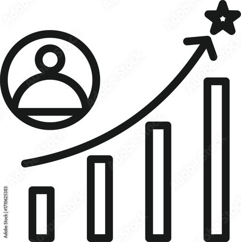 Personal Development for training self vector icon illustration concept