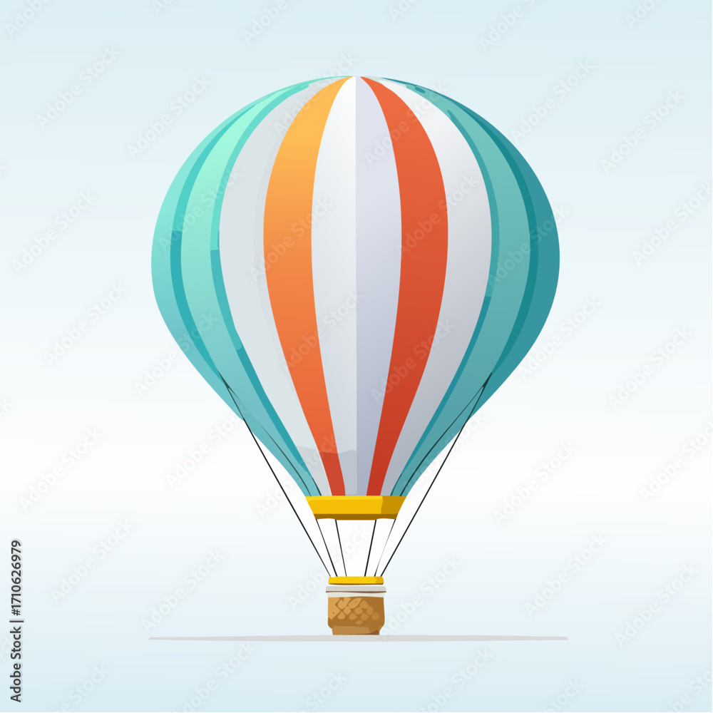 Obraz premium Colorful Hot Air Balloon Vector Illustration for Travel