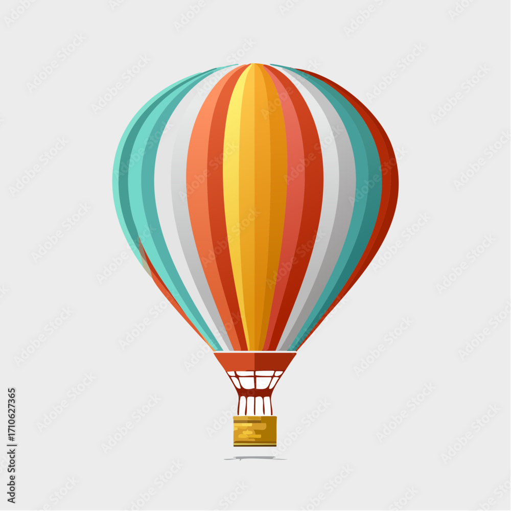 Fototapeta premium Colorful Hot Air Balloon Vector Illustration