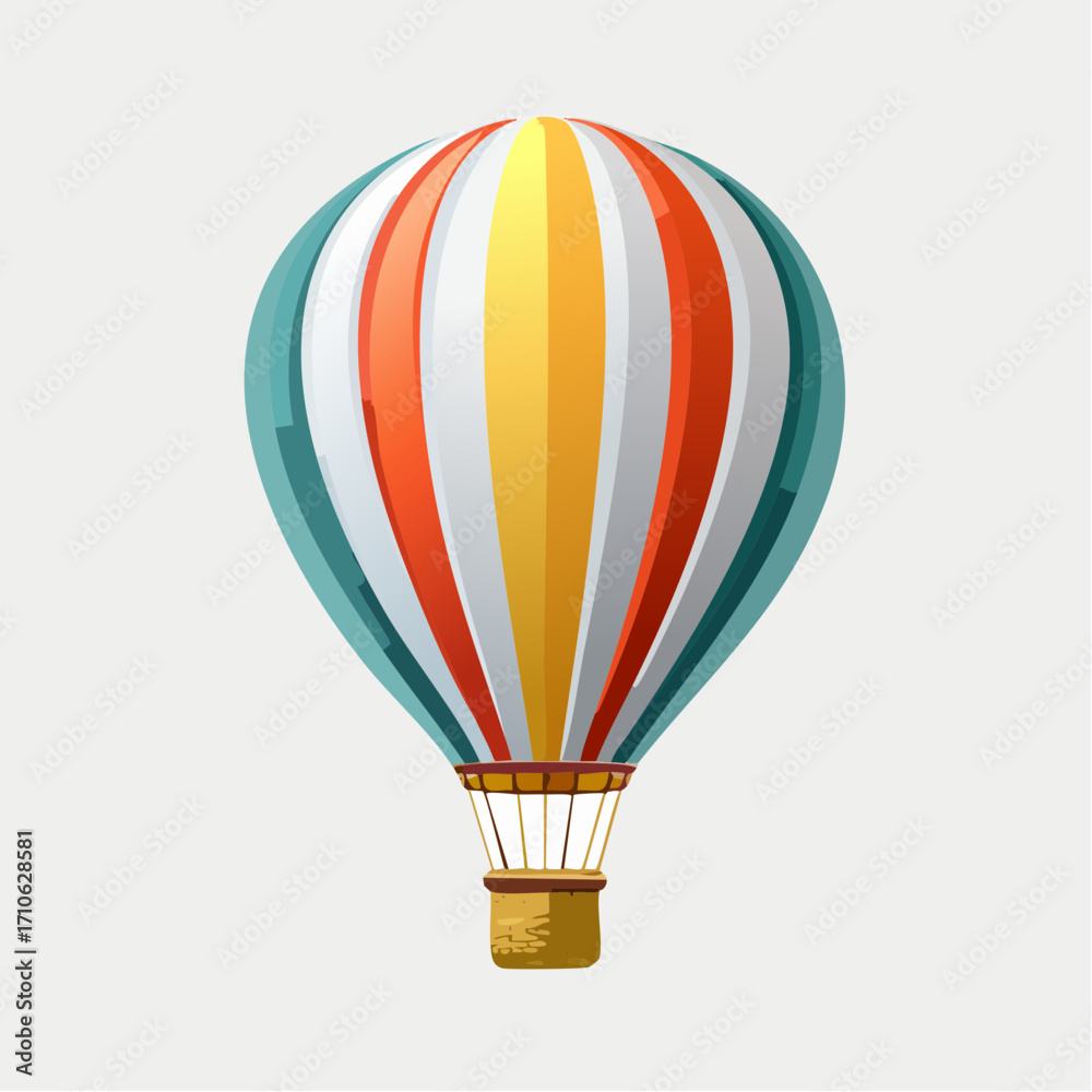 Naklejka premium Colorful Hot Air Balloon Illustration