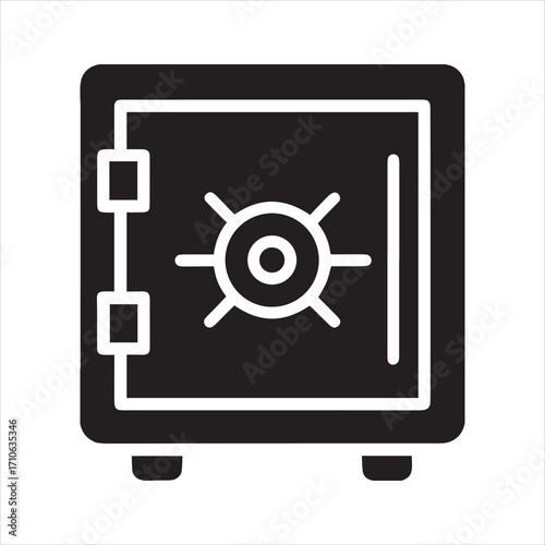 safe vault security money icon vector illustration