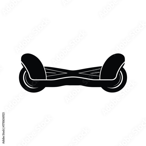 Floating hoverboard futuristic personal vehicle tech vector art illustration