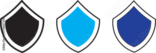 shield icon set. shield with tick mark and plus mark. Medical Protection symbol.Shield badge quality symbol isolated on transparent background. Design elements for safety and protection