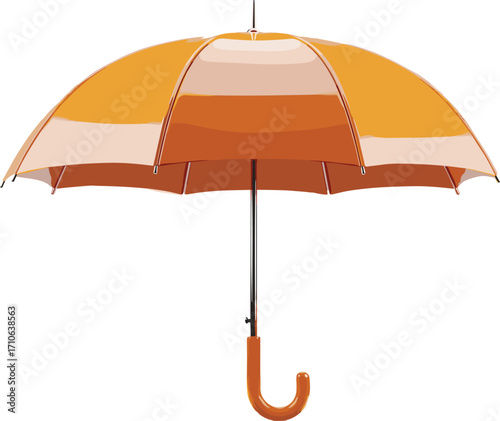 Vibrant Umbrella on White Background A Pop of Color for Weather Protection