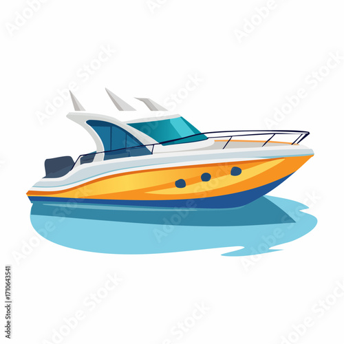 Luxury Yacht on Calm Water