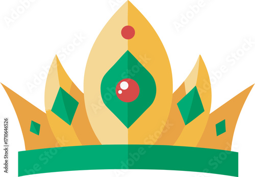 Elegant regal crown illustration with royal embellishments