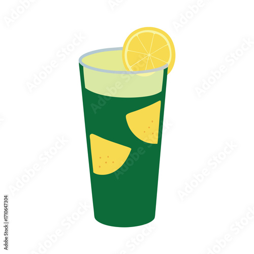 glass of lemonade with lemon